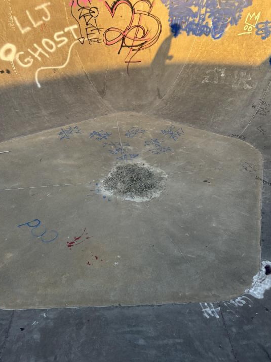 Cement damage at Mat Hoffman Park